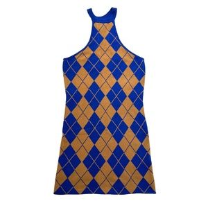 Urban Outfitters Argyle Sleeveless Sweater Mini Dress Small